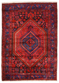  Persischer Zanjan Teppich 140X200 Rot/Dunkelrot (Wolle, Persien/Iran)