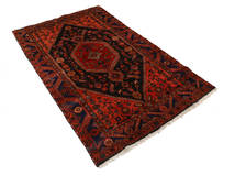 Χαλι Περσικό Zanjan 139X221 Μαύρα/Σκούρο Κόκκινο (Μαλλί, Περσικά/Ιρανικά)