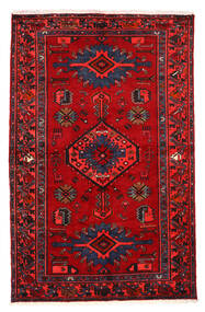 Alfombra Hamadan 130X203 Rojo Oscuro/Rojo (Lana, Persia/Irán)