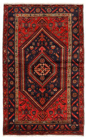  Persisk Zanjan Matta 141X227 Mörkröd/Röd (Ull, Persien/Iran)