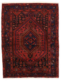 絨毯 ペルシャ ザンジャン 142X190 ダークレッド/レッド (ウール, ペルシャ/イラン)