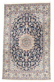 絨毯 ペルシャ ナイン 161X259 ベージュ/グレー (ウール, ペルシャ/イラン)