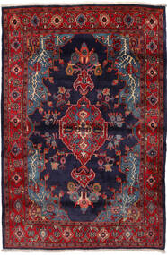 Mahal Teppich 162X240 Dunkellila/Rot Wolle, Persien/Iran Carpetvista