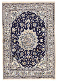 Nain Teppich 168X246 Grau/Beige Wolle, Persien/Iran Carpetvista