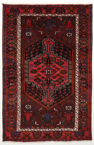  Hamadan Vloerkleed 135X203 Perzisch Wol Donkerrood/Rood Klein Carpetvista