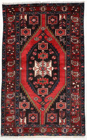 絨毯 ハマダン 125X203 ダークレッド/レッド (ウール, ペルシャ/イラン)
