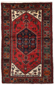 Zanjan Matta 125X194 Mörkröd/Röd Ull, Persien/Iran Carpetvista