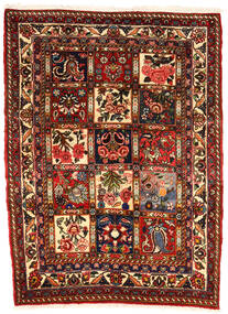 絨毯 ペルシャ バクティアリ Collectible 107X143 茶色/レッド (ウール, ペルシャ/イラン)
