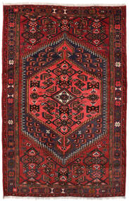 Zanjan Teppe 127X198 Mørk Rød/Rød Ull, Persia/Iran Carpetvista
