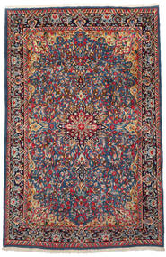 Kerman Teppich 186X288 Rot/Dunkelgrau Wolle, Persien/Iran Carpetvista
