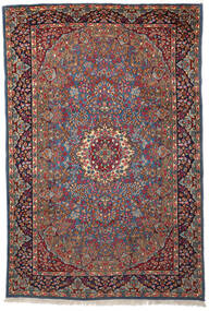 絨毯 ペルシャ ケルマン 196X294 ブラック/ダークレッド (ウール, ペルシャ/イラン)