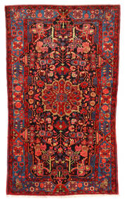  Persian Nahavand Old Rug 139X243 Dark Red/Red (Wool, Persia/Iran)
