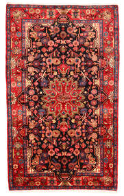 絨毯 オリエンタル ナハバンド オールド 160X265 レッド/ダークレッド (ウール, ペルシャ/イラン)