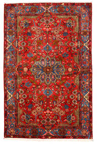  Orientalischer Nahavand Old Teppich 155X238 Rot/Dunkelrot Wolle, Persien/Iran Carpetvista