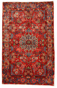  Orientalsk Nahavand Old Tæppe 155X245 Rød/Mørkerød Uld, Persien/Iran Carpetvista
