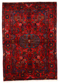  Persischer Nahavand Old Teppich 162X243 Dunkelrot/Rot (Wolle, Persien/Iran)