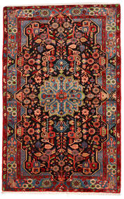 150X240 Nahavand Old Vloerkleed Oosters Rood/Zwart (Wol, Perzië/Iran) Carpetvista