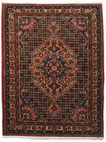 113X144 Tapete Oriental Bakhtiari Collectible Vermelho Escuro/Castanho (Lã, Pérsia/Irão) Carpetvista