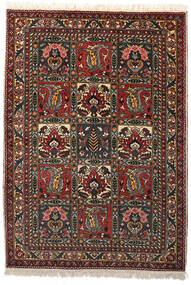 絨毯 オリエンタル バクティアリ Collectible 108X153 ブラック/ダークレッド (ウール, ペルシャ/イラン)