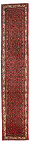 絨毯 ホセイナバード 74X376 廊下 カーペット レッド/茶色 (ウール, ペルシャ/イラン)