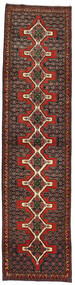  Senneh Teppich 93X380 Persischer Wollteppich Braun/Rot Klein Carpetvista