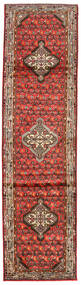 絨毯 ペルシャ ハマダン 81X302 廊下 カーペット レッド/茶色 (ウール, ペルシャ/イラン)