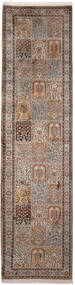 絨毯 オリエンタル カシミール ピュア シルク 78X308 廊下 カーペット 茶色/オレンジ (絹, インド)