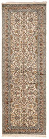 95X279 絨毯 カシミール ピュア シルク オリエンタル 廊下 カーペット オレンジ/茶色 (絹, インド) Carpetvista