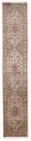 絨毯 カシミール ピュア シルク 65X331 廊下 カーペット 茶色/オレンジ (絹, インド)
