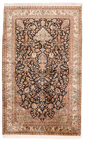 96X156 Kashmir Äkta Silke Matta Orientalisk Beige/Brun (Silke, Indien) Carpetvista