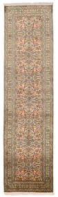80X309 絨毯 カシミール ピュア シルク オリエンタル 廊下 カーペット オレンジ/ベージュ (絹, インド) Carpetvista