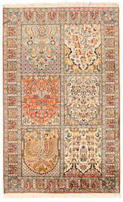 96X153 Kaschmir Reine Seide Teppich Orientalischer Beige/Braun (Seide, Indien) Carpetvista