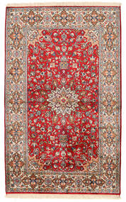  Kashmir Puri Di Seta Tappeto 95X155 In Seta Rosso/Beige Piccolo Carpetvista