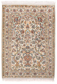 65X89 絨毯 オリエンタル カシミール ピュア シルク ベージュ/茶色 (絹, インド) Carpetvista