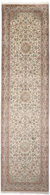  Kashmir Pure Silk Rug 79X306 Brown/Beige Carpetvista