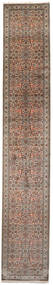  Orientalisk Kashmir Äkta Silke 79X462 Hallmatta Brun/Orange Silke, Indien Carpetvista