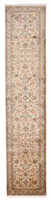 79X373 Kaschmir Reine Seide Teppich Orientalischer Läufer Beige/Orange (Seide, Indien) Carpetvista