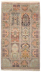 93X156 Kashmir Ren Silke Teppe Orientalsk Beige/Oransje (Silke, India) Carpetvista