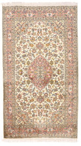 絨毯 カシミール ピュア シルク 92X164 ベージュ/オレンジ (絹, インド)