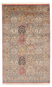 絨毯 オリエンタル カシミール ピュア シルク 93X152 ベージュ/茶色 (絹, インド)