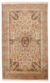 絨毯 オリエンタル カシミール ピュア シルク 95X159 ベージュ/オレンジ (絹, インド)