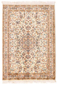 絨毯 オリエンタル カシミール ピュア シルク 65X93 ベージュ/ホワイト (絹, インド)