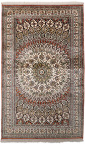 絨毯 オリエンタル カシミール ピュア シルク 97X156 茶色/ベージュ (絹, インド)