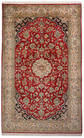 絨毯 オリエンタル カシミール ピュア シルク 96X155 レッド/茶色 (絹, インド)