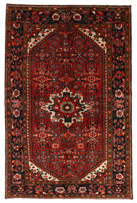 147X225 러그 오리엔탈 Hosseinabad 갈색/빨간색 (울, 페르시아/이란) Carpetvista