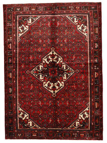 Tapete Persa Hosseinabad 154X219 Castanho/Vermelho Escuro (Lã, Pérsia/Irão)
