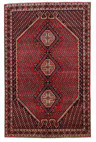  Oosters Afshar/Sirjan Vloerkleed 147X232 Donkerrood/Rood Wol, Perzië/Iran Carpetvista