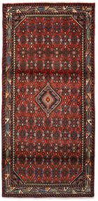  Persischer Hosseinabad Teppich 89X185 Braun/Rot Carpetvista