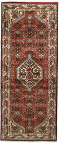 80X194 絨毯 ハマダン オリエンタル 廊下 カーペット 茶色/ベージュ (ウール, ペルシャ/イラン) Carpetvista