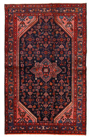 127X202 Hamadan Vloerkleed Oosters Donker Roze/Rood (Wol, Perzië/Iran) Carpetvista